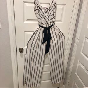 Black And White wide leg jumpsuit